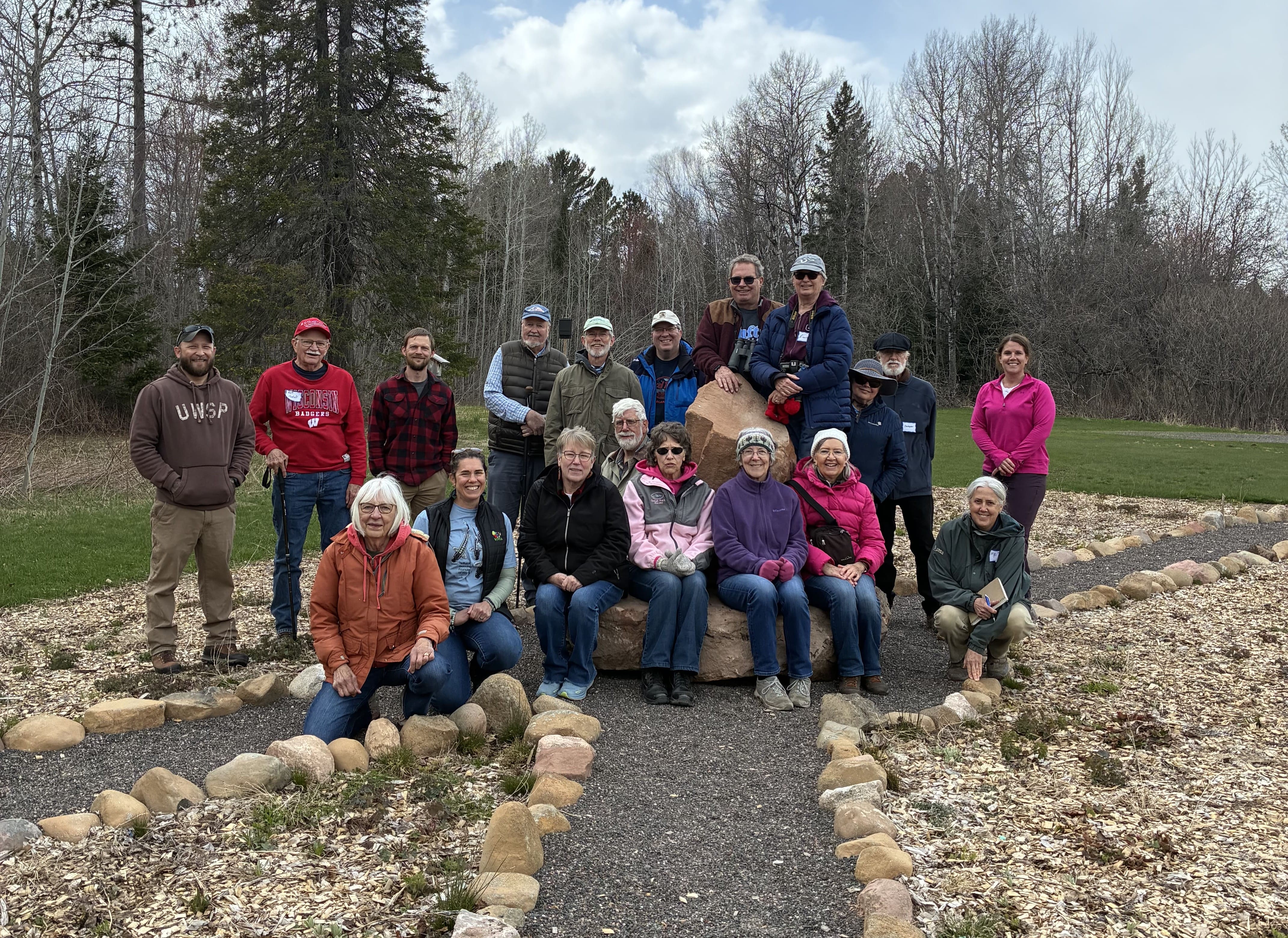 Participants at the Siskiwit Falls Preserve during the Bayfield County Forestry and Parks field trip